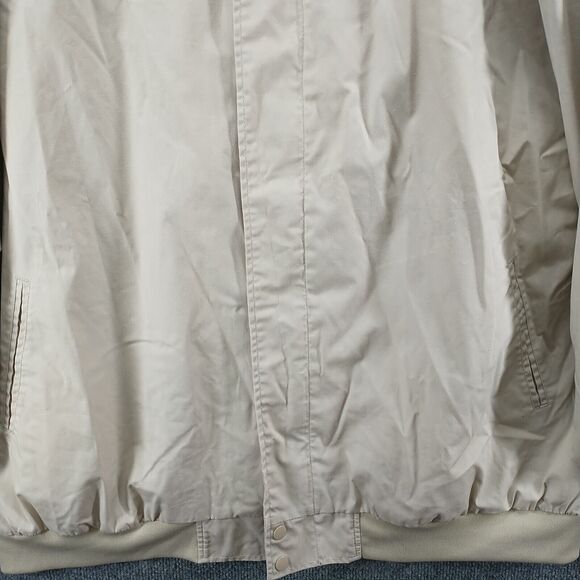 John Blair Men's Full Zip Bomber Jacket Tan 3XLT Long Sleeve Solid Lined - Picture 3 of 16